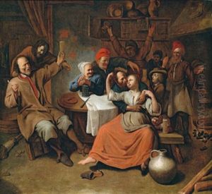 Frohliches Gelage In Einem Wirtshaus by David Ryckaert III