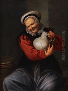 Alte Frau Mit Steinkrug Alte Frau Mit Steinkrug