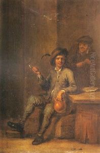 Reunion De Buveurs Dans Une Auberge