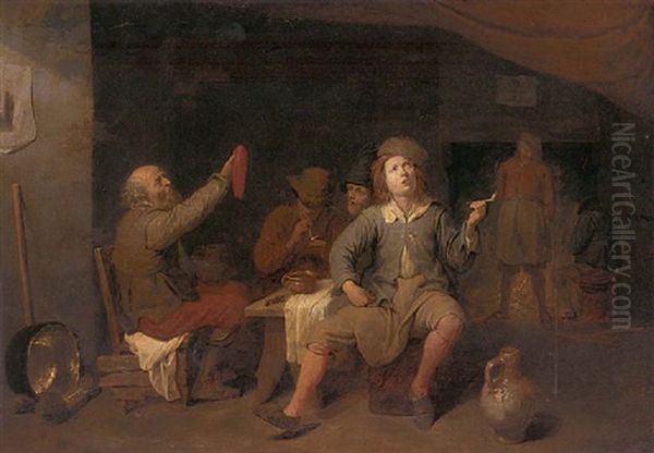 Peasants Smoking In A Tavern - view 1