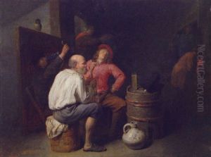 Peasants Smoking And Drinking In An Inn by David Ryckaert III