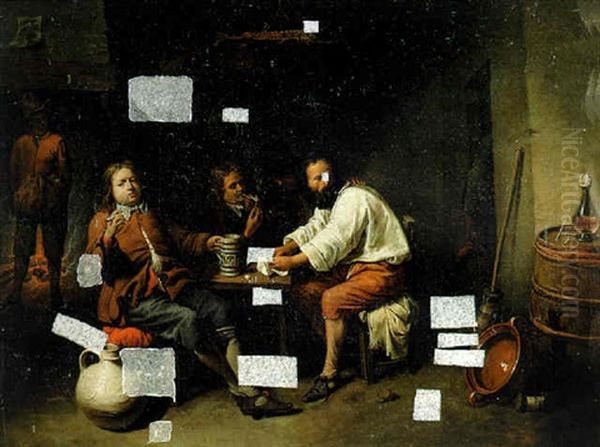 Gentlemen Drinking In An Inn - view 1