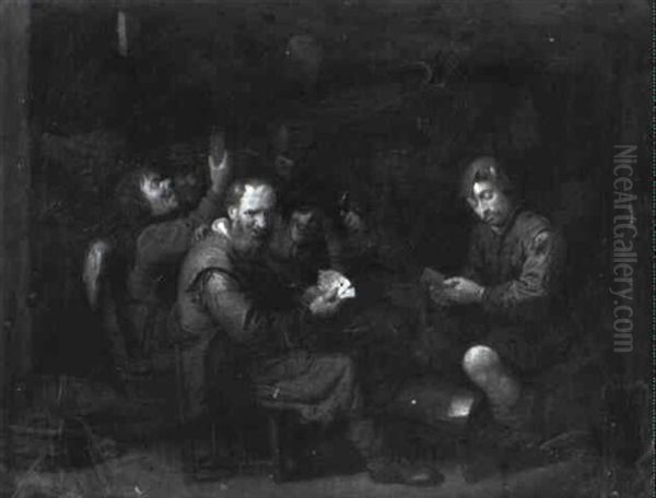 A Boor Displaying His Hand Of Cards In An Inn - view 1