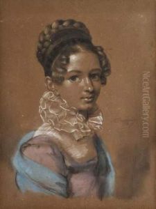 Portrait D'une Jeune Femme Portant Une Collerette