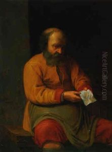 Ein Alter Mann, Einen Brief Lesend by David Ryckaert III