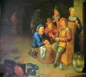 Singende Bauern Im Wirtshaus by David Ryckaert III