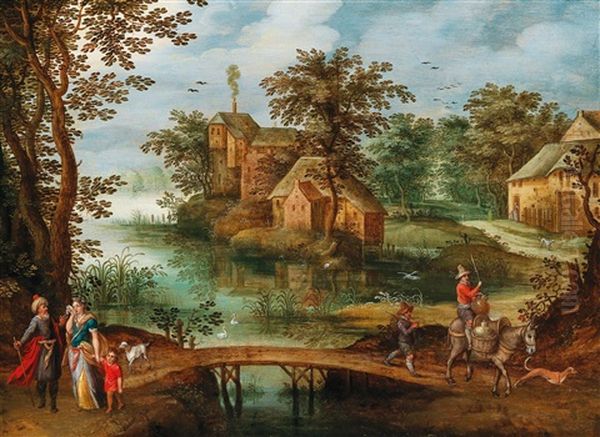 A Wooded Landscape With Abraham Expelling Hagar And Ismael - view 1