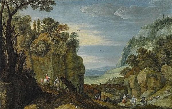 Felsenlandschaft Mit Reitern - view 1