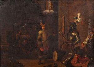 Interieur De Cour De Garde by Marten Ryckaert