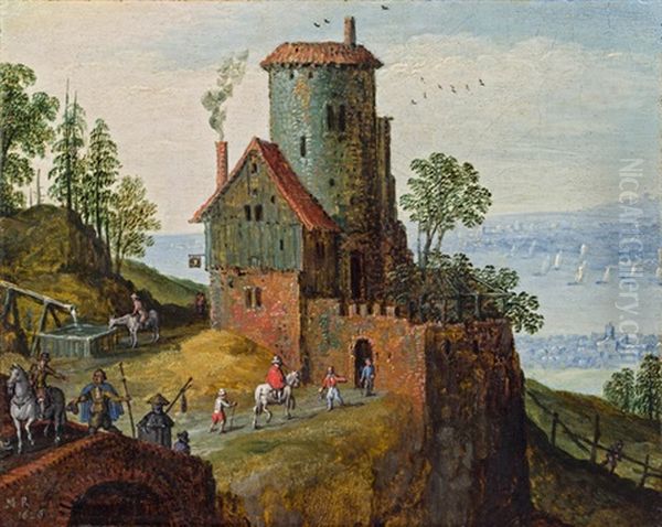 Reisende Bei Der Burgschenke - view 1
