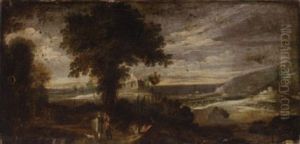 A Wooded Landscape With Tobias And The Angel by Marten Ryckaert