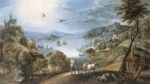 An Extensive Landscape With The Fall Of Icarus by Marten Ryckaert