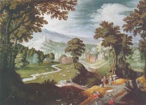 Paysage Vallonne De La Campagne Flamande Anime De Bergers