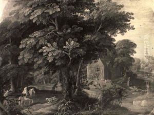 A Horseman On A Path Approaching A Village by Marten Ryckaert