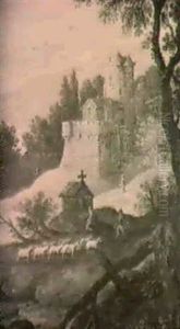 Scene Pastorale Dans Un Paysage De Montagne by Marten Ryckaert