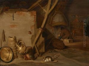 Interieur Rustique Aux Cuivres by Franz (Francois) Ryckhals
