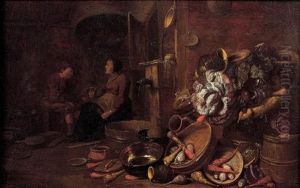 Interieur De Cuisine by Franz (Francois) Ryckhals