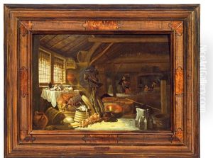 Interieur De Cuisine by Franz (Francois) Ryckhals