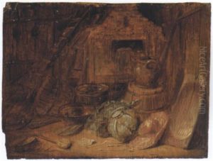 Interieur D'etable by Franz (Francois) Ryckhals