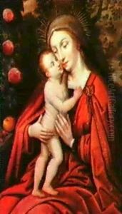 Madonne Aux Roses by Jan Ryckx