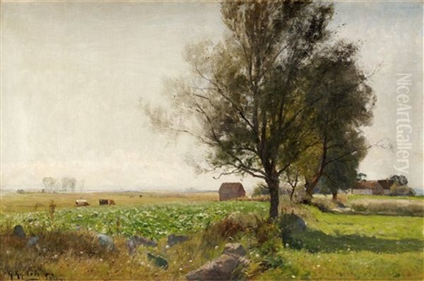 Pilvall Och Kalfalt, Motiv Fran Viby - view 1