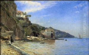 Motiv Fran Sorrento Vid Neapelgolfen by Gustaf Rydberg