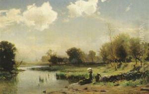 Skanskt Sommarlandskap by Gustaf Rydberg