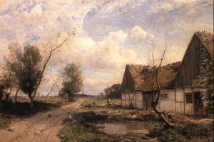Skanskt Landskap Med Bondgard by Gustaf Rydberg