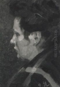 Portraitstudie by Gustaf Rydberg