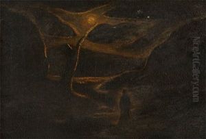 Figure In A Surrealist Landscape by Albert Pinkham Ryder