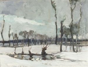 Winter Landscape With Pond Winter Landscape With Pond