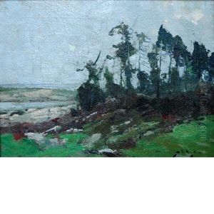 Pines On The Hillside by Chauncey Foster Ryder