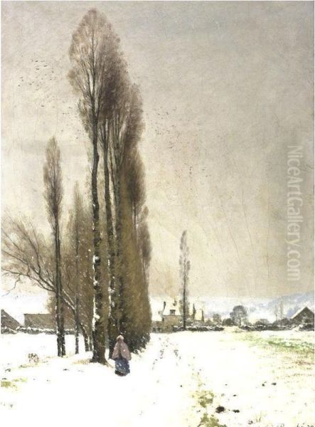 A Village In Winter - view 1