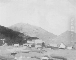 Mountain Valley With House by Chauncey Foster Ryder