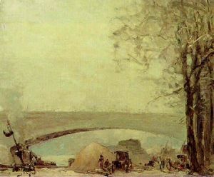 Quai Near Pont D'austerlitz, Paris by Chauncey Foster Ryder