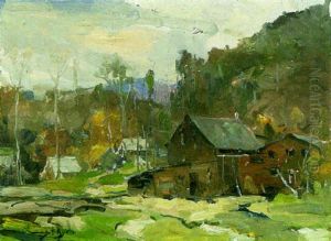 Barn In Landscape by Chauncey Foster Ryder