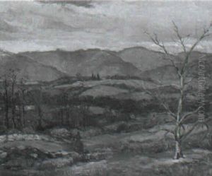 A Mountainous Landscape by Chauncey Foster Ryder