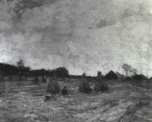 Autumn Hay Harvest by Chauncey Foster Ryder