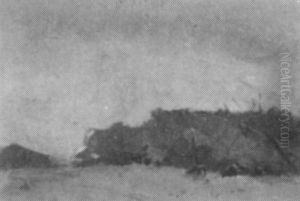 Cattle Grazing On A Hillside Pasture