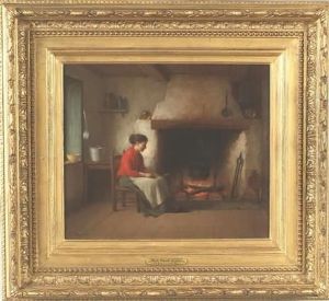 Lady Beside Hearth by Platt Powell Ryder