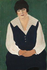 Bildnis Der Jarmila Svata Mit Hut by Zdenek Rykr