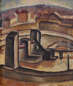 An Urban Landscape (roofs) by Zdenek Rykr