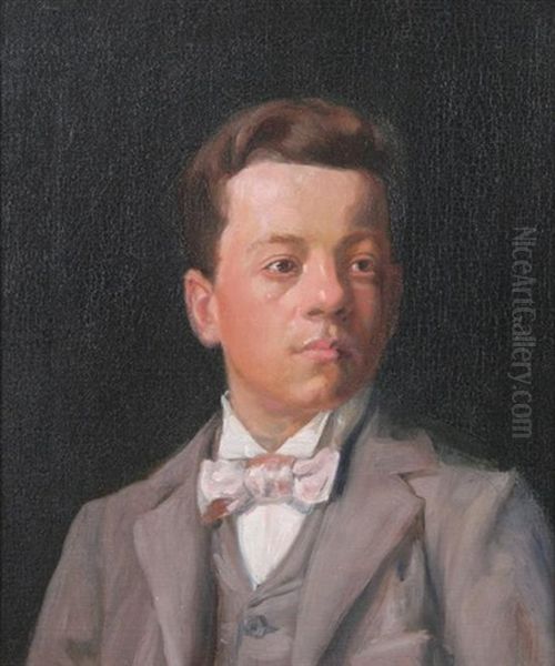 Portrait Of A Man With Pink Bowtie - view 1