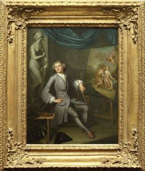 Portrait D'artiste Dans Son Atelier - view 1