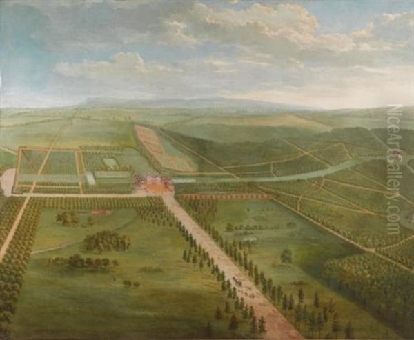 Prospect Of Tottenham Park, Wiltshire by Peter (Pieter Andreas) Rysbrack