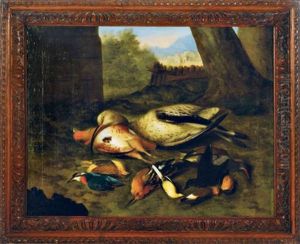 The Hunted Birds On A Forest Floor