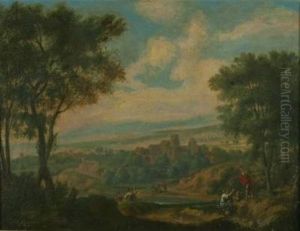 Blick Auf Eine Stadt In Der Nachmittagssonne