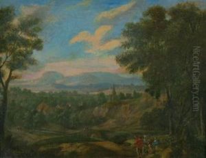 Blick Auf Eine Stadt Bei Abendstimmung