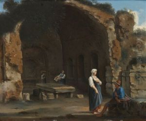 Figures At The Cave Of Egeria by Warnard van Rysen