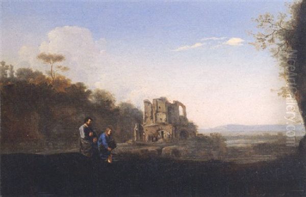 Abraham And Isaac In An Italianate Landscape - view 1